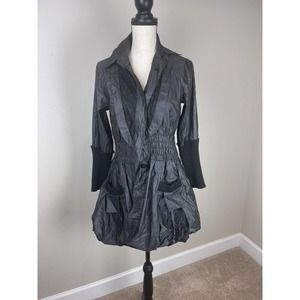Yichong Ladies Women’s Princess Black Coat Sz Sm Victorian Flare skirted Jacket